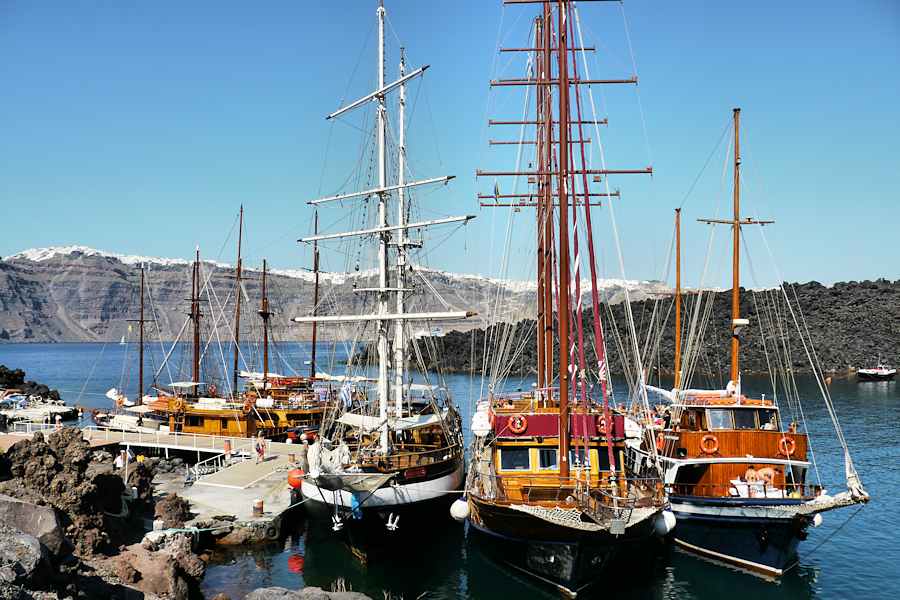 îlot volcanique Kameni Santorin